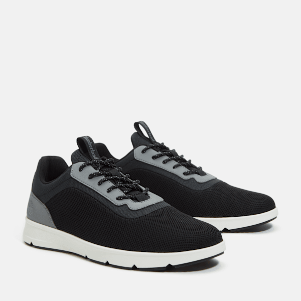 Timberland Parker Street Low Lace-Up Sneaker Black Knit Men'S
