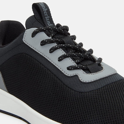 Timberland Men'S Parker Street Low Lace-Up Sneaker Black Knit