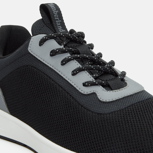 Timberland Parker Street Low Lace-Up Sneaker Black Knit Men'S