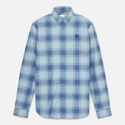 Timberland Poplin Check Shirt Dark Denim Men'S