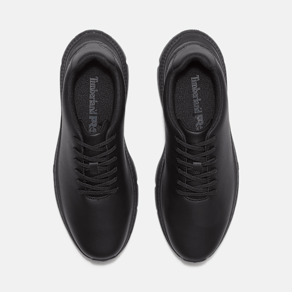Timberland Power Shift Slip-Resistant Hospitality Work Sneaker Black Leather Men'S
