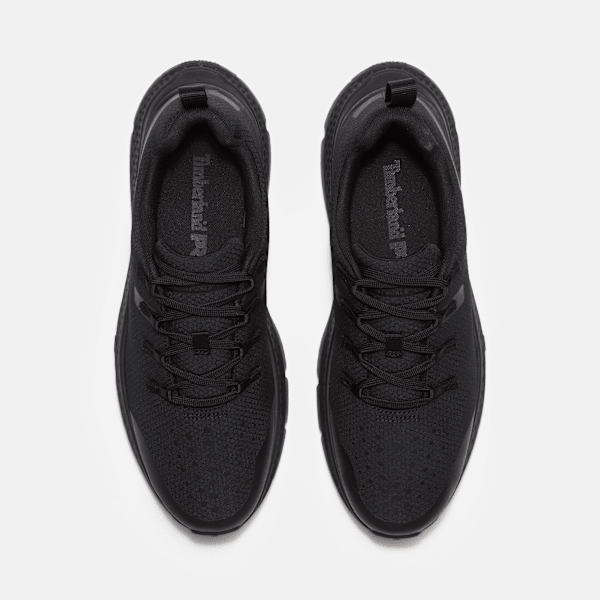 Timberland Power Shift Slip-Resistant Hospitality Work Sneaker Black Ripstop Nylon Men'S