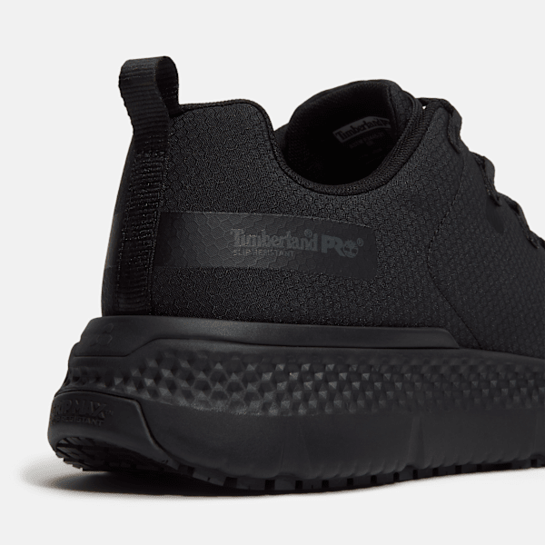 Timberland Power Shift Slip-Resistant Hospitality Work Sneaker Black Ripstop Nylon Men'S