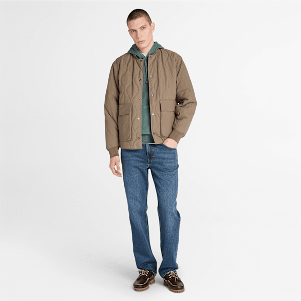 Timberland Quilted Jacket Chocolate Chip Men'S