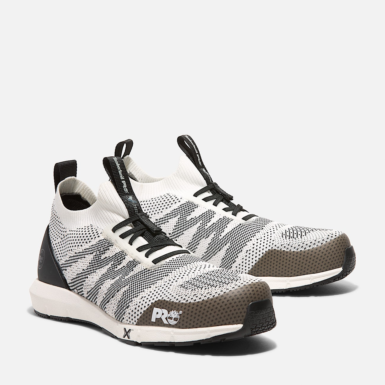 Timberland Men'S Radius Knit Comp-Toe Slip-On Work Sneaker White/Black