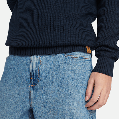Timberland Raglan Sleeve Ribbed Sweater Dark Sapphire Men'S