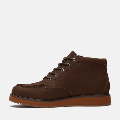 Timberland Redwood Edge Moc Toe Chukka Boot Dark Brown Nubuck Men'S