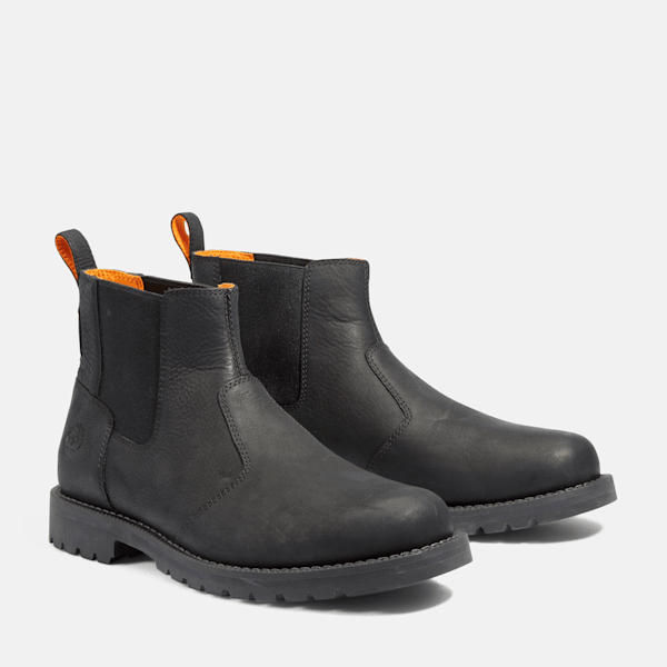Timberland Redwood Falls Chelsea Boot Black Brushed Full-Grain Men'S