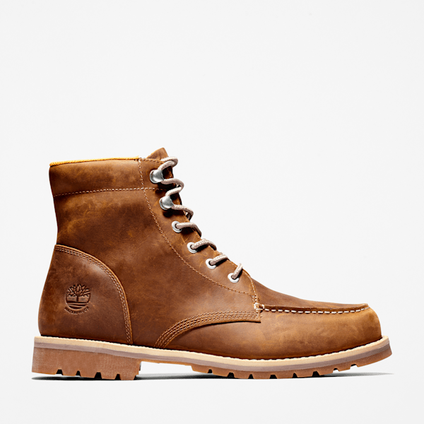 Timberland Redwood Falls Waterproof Moc-Toe Boot Saddle Brown Men'S