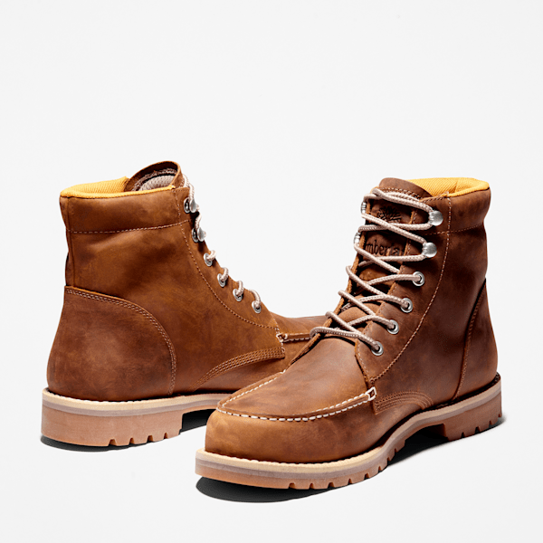 Timberland Redwood Falls Waterproof Moc-Toe Boot Saddle Brown Men'S