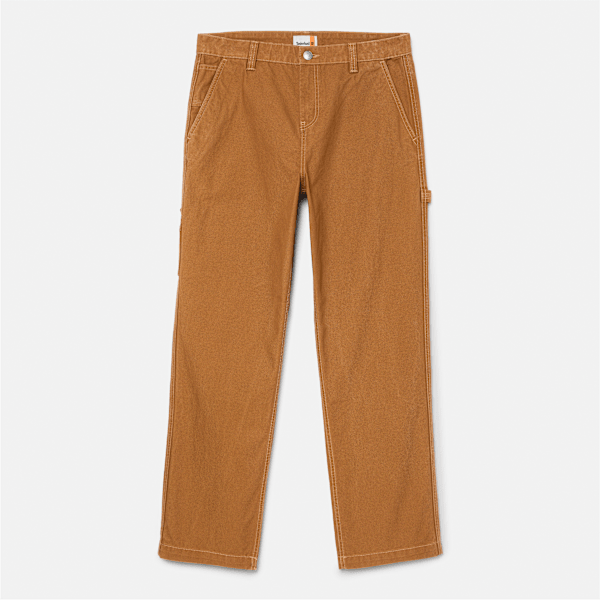 Timberland Rindge Washed Canvas Carpenter Pant Dark Wheat Boot Men'S