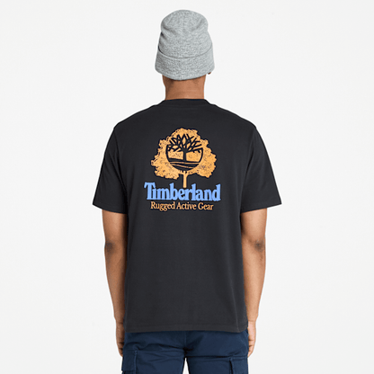 Timberland Rugged Active Gear Back Graphic T-Shirt Black/Dark Wheat Men'S