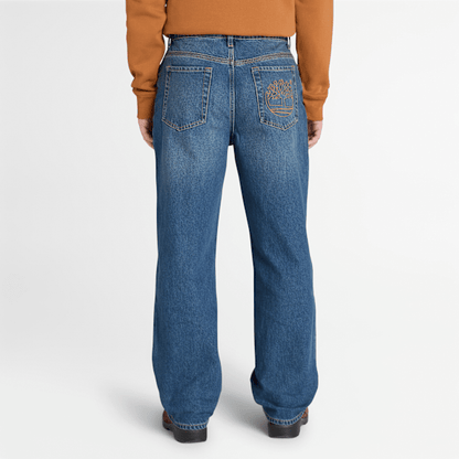 Timberland Sandown Embroidered Denim Pant Mid Indigo Men'S