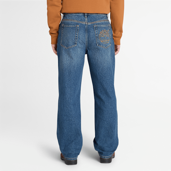 Timberland Sandown Embroidered Denim Pant Mid Indigo Men'S