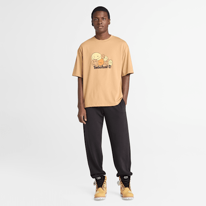 Timberland "Shades Of Happiness" T-Shirt Wheat Happy Face Print Men'S