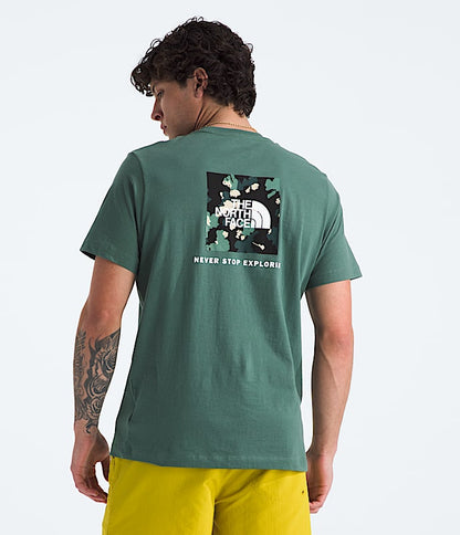 The North Face Men Short-Sleeve Core TNF Flower Box NSE Tee TNF Black TNF White Duck Green