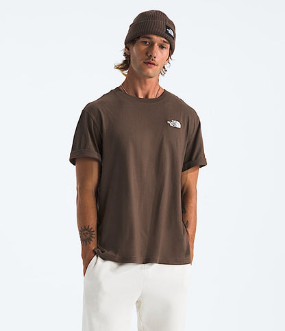 The North Face Men Short-Sleeve Evolution Box Fit Tee TNF Mid Grey Heather Smokey Brown