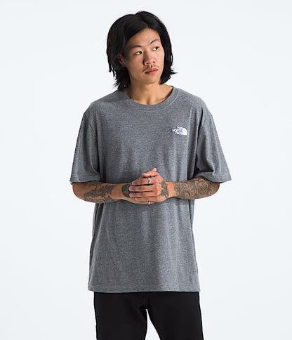 The North Face Men Short-Sleeve Evolution Box Fit Tee TNF Mid Grey Heather Smokey Brown