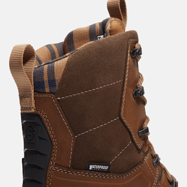 Timberland Siberian Csa 8" Composite Toe Waterproof Insulated Work Boot Medium Brown Full-Grain Men'S