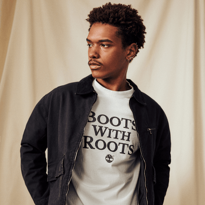 Timberland Slogan T-Shirt Vintage White Men'S