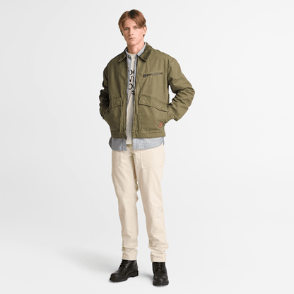 Timberland Slogan T-Shirt Vintage White Men'S