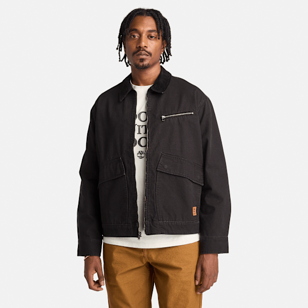 Timberland Strafford Washed Canvas Jacket Black Men'S