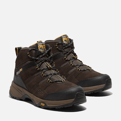 Timberland Switchback Lt Steel Toe Work Boot Brown/Yellow Men'S