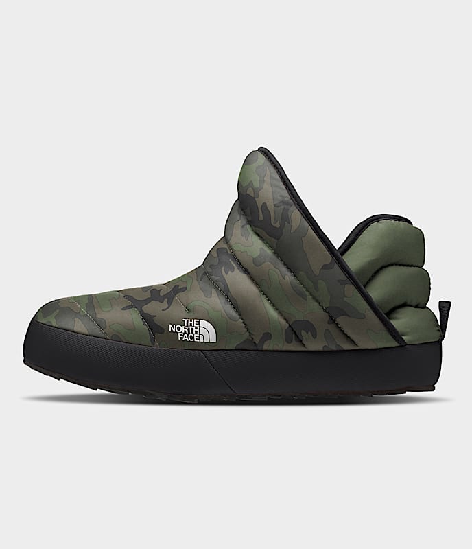 The North Face Mens Thermoball Traction Booties Thyme Brushwood Camo Print