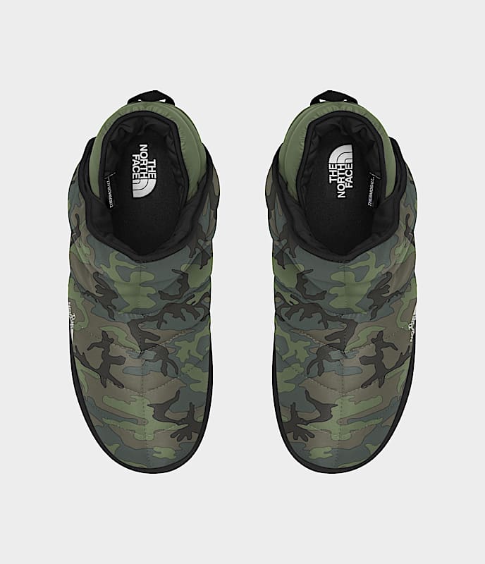 The North Face Mens Thermoball Traction Booties Thyme Brushwood Camo Print