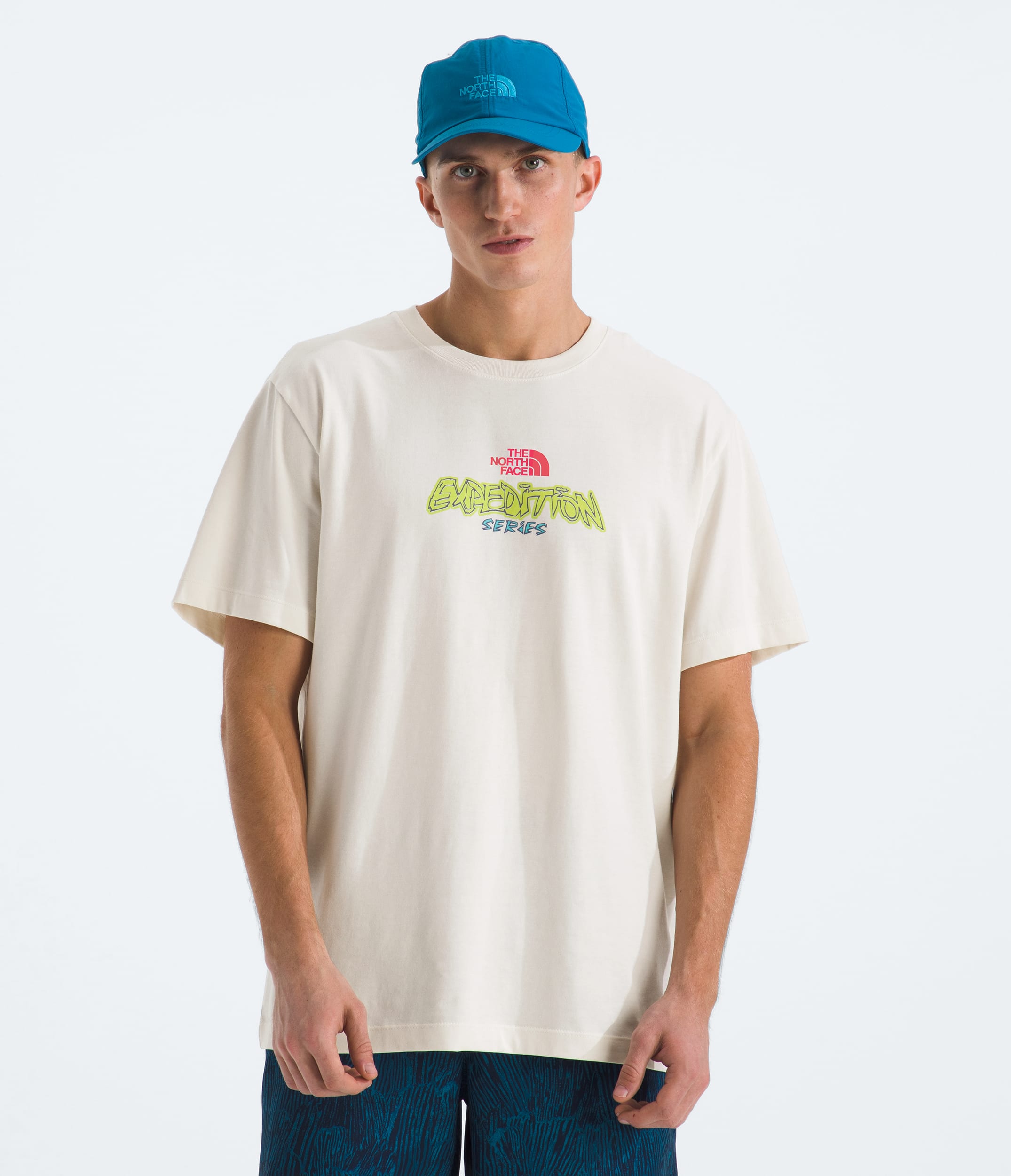 The North Face Men’s TNF™ Essential Expedition Series Short-Sleeve Tee—Graphic White Dune