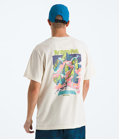The North Face Men TNF Essential Expedition Series Short-Sleeve TeeGraphic TNF Pale Grey Heather White Dune
