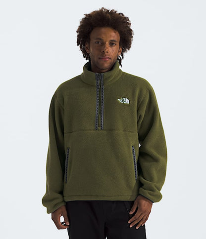 The North Face Men TNF Fleeski Zip Pullover Smokey Brown Woodland Green Sumac TNF Black/TNF Black