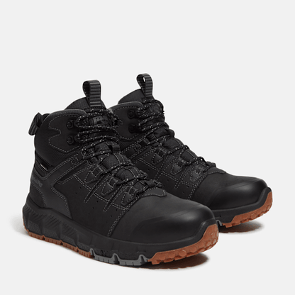 Timberland Tempe 6" Soft Toe Waterproof Work Boot Black Leather Men'S