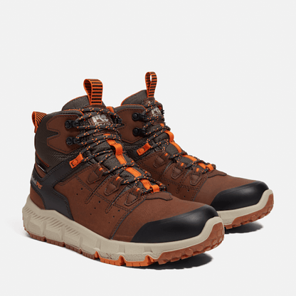 Timberland Tempe 6" Soft Toe Waterproof Work Boot Medium Brown Leather Men'S