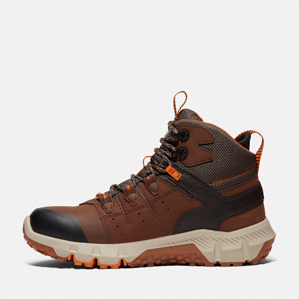 Timberland Tempe 6" Soft Toe Waterproof Work Boot Medium Brown Leather Men'S