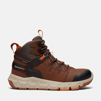 Timberland Tempe 6" Soft Toe Waterproof Work Boot Medium Brown Leather Men'S