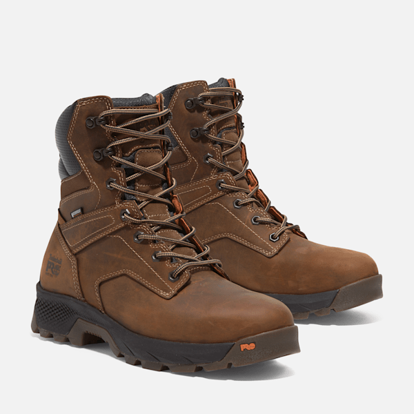 Timberland Titan Ev 8" Soft-Toe Waterproof Work Boot Medium Brown Full-Grain Men'S