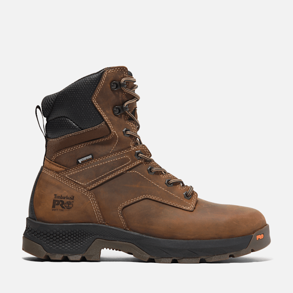 Timberland Titan Ev 8" Soft-Toe Waterproof Work Boot Medium Brown Full-Grain Men'S