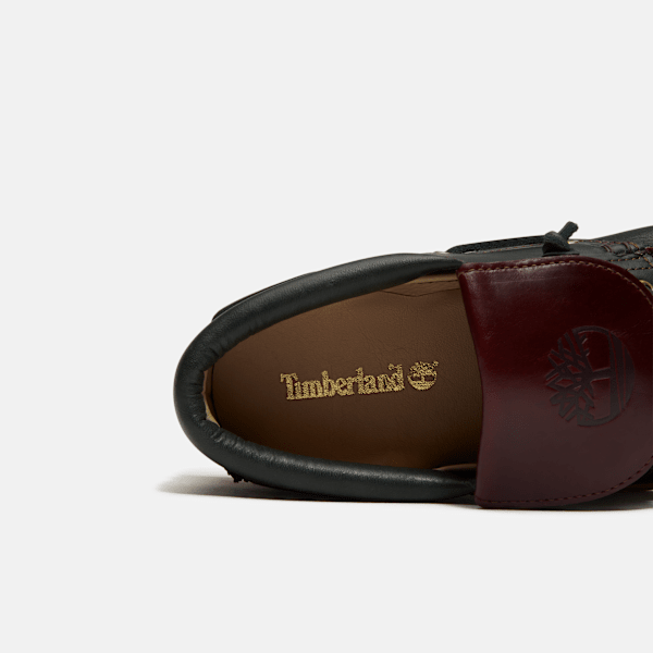 Timberland Authentic 3-Eye Lug Boat Shoe Dark Green Full-Grain/Dark Brown Men'S