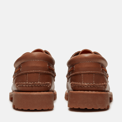 Timberland Authentic 3-Eye Lug Handsewn Boat Shoe Medium Brown Full-Grain/Medium Brown Men'S