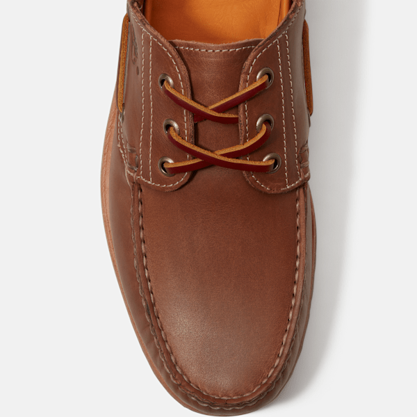 Timberland Authentic 3-Eye Lug Handsewn Boat Shoe Medium Brown Full-Grain/Medium Brown Men'S