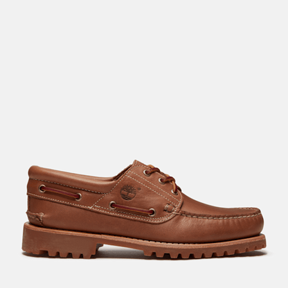 Timberland Authentic 3-Eye Lug Handsewn Boat Shoe Medium Brown Full-Grain/Medium Brown Men'S