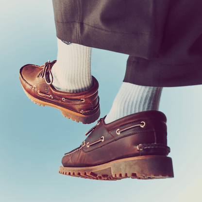 Timberland Authentic 3-Eye Lug Handsewn Boat Shoe Burgundy Men'S