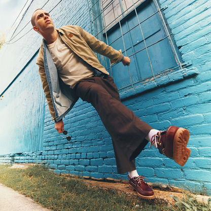 Timberland Authentic 3-Eye Lug Handsewn Boat Shoe Burgundy Men'S