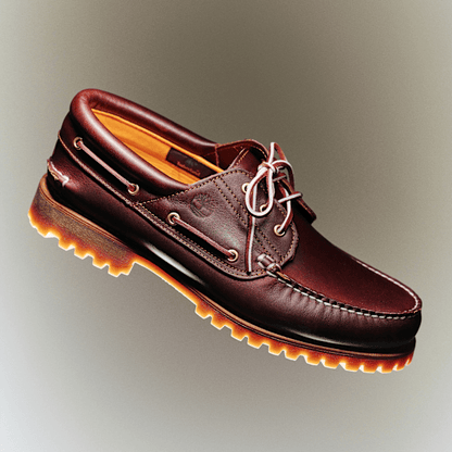 Timberland Authentic 3-Eye Lug Handsewn Boat Shoe Burgundy Men'S
