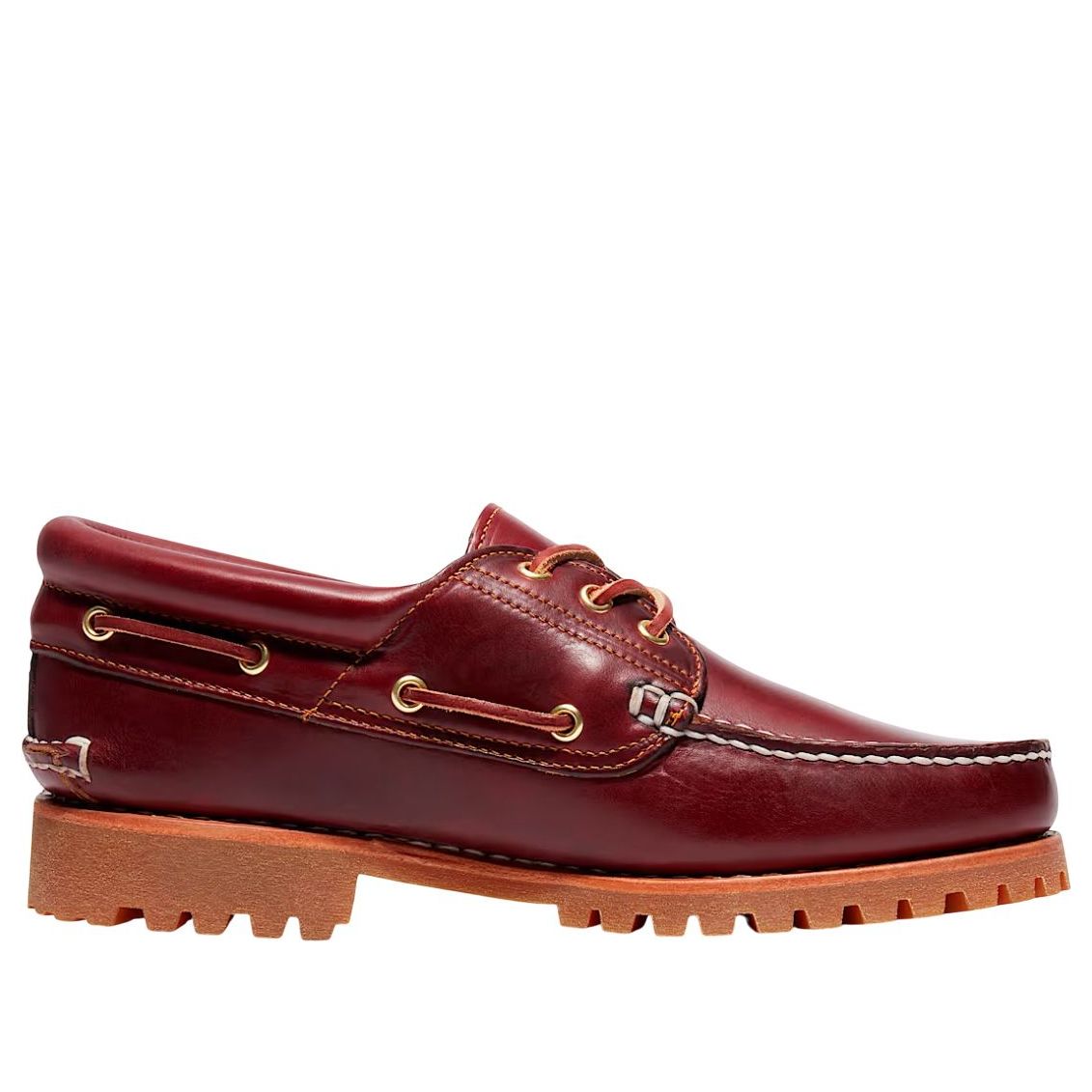 Timberland 3-Eye Lug Handsewn Boat Shoe Burgundy