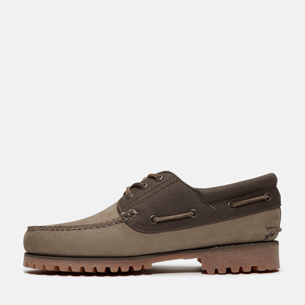 Timberland Authentics 3-Eye Boat Shoe Olive Nubuck Men'S