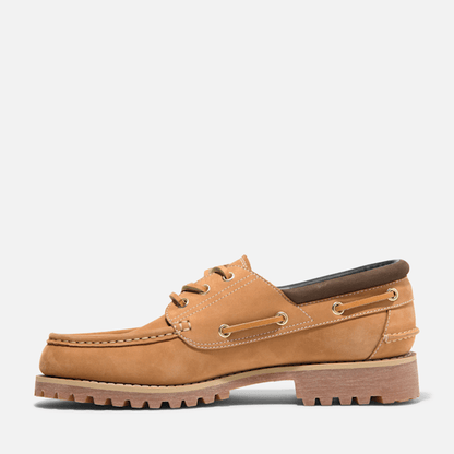 Timberland Authentics 3-Eye Boat Shoe Wheat Nubuck Men'S