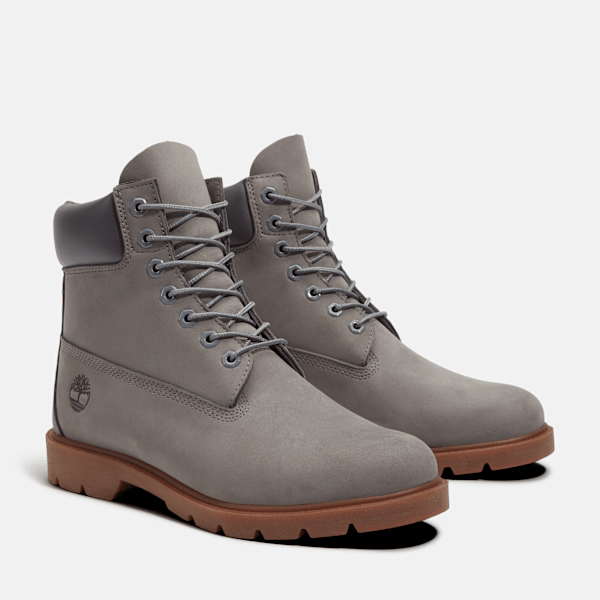 Timberland Classic 6-Inch Waterproof Boot Medium Grey Nubuck Men'S