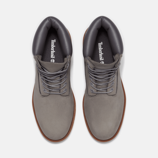Timberland Classic 6-Inch Waterproof Boot Medium Grey Nubuck Men'S
